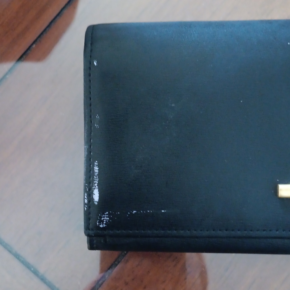 Longchamp Black Wallet with Gold Accent, Slight Scuffing, see Photos - Picture 5 of 7